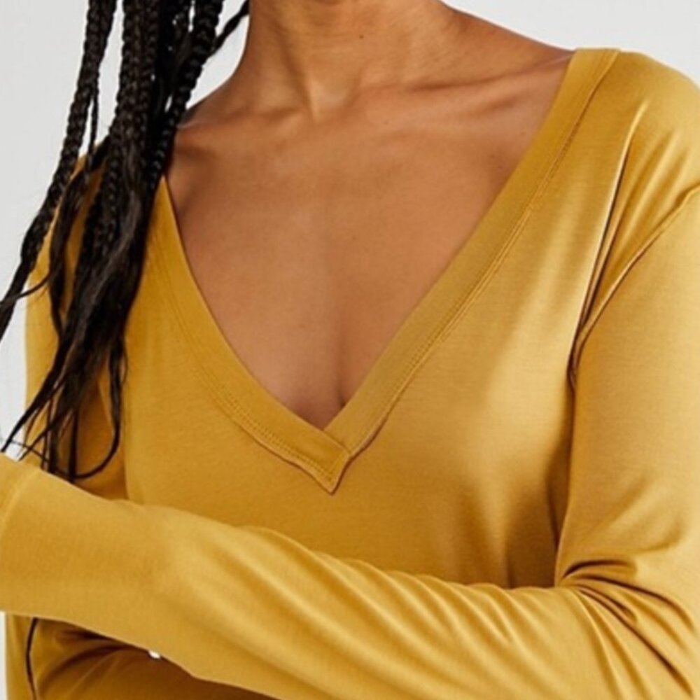 Free People Moon Dance V-neck Long sleeve Shirt